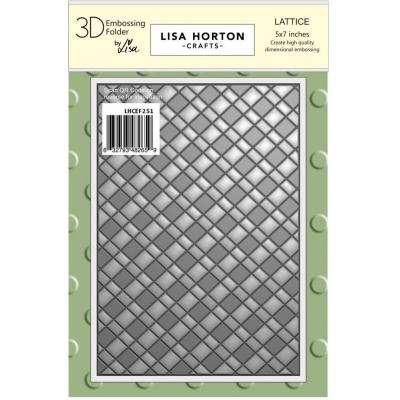 Lisa Horton Crafts Embossing Folder - Lattice